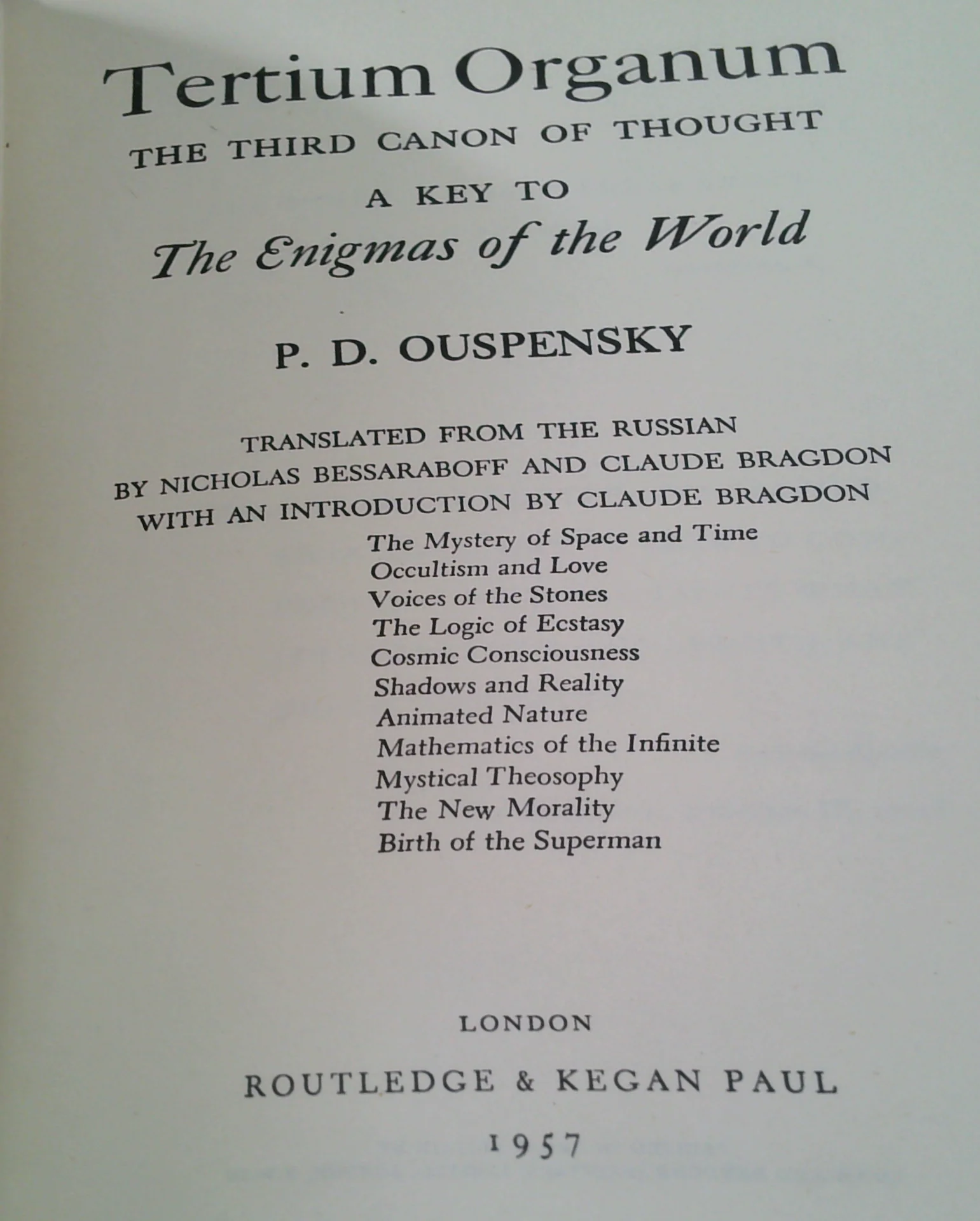 Tertium Organum: The Third Canon Of Thought A Key To The Enigmas Of The World - Image 2