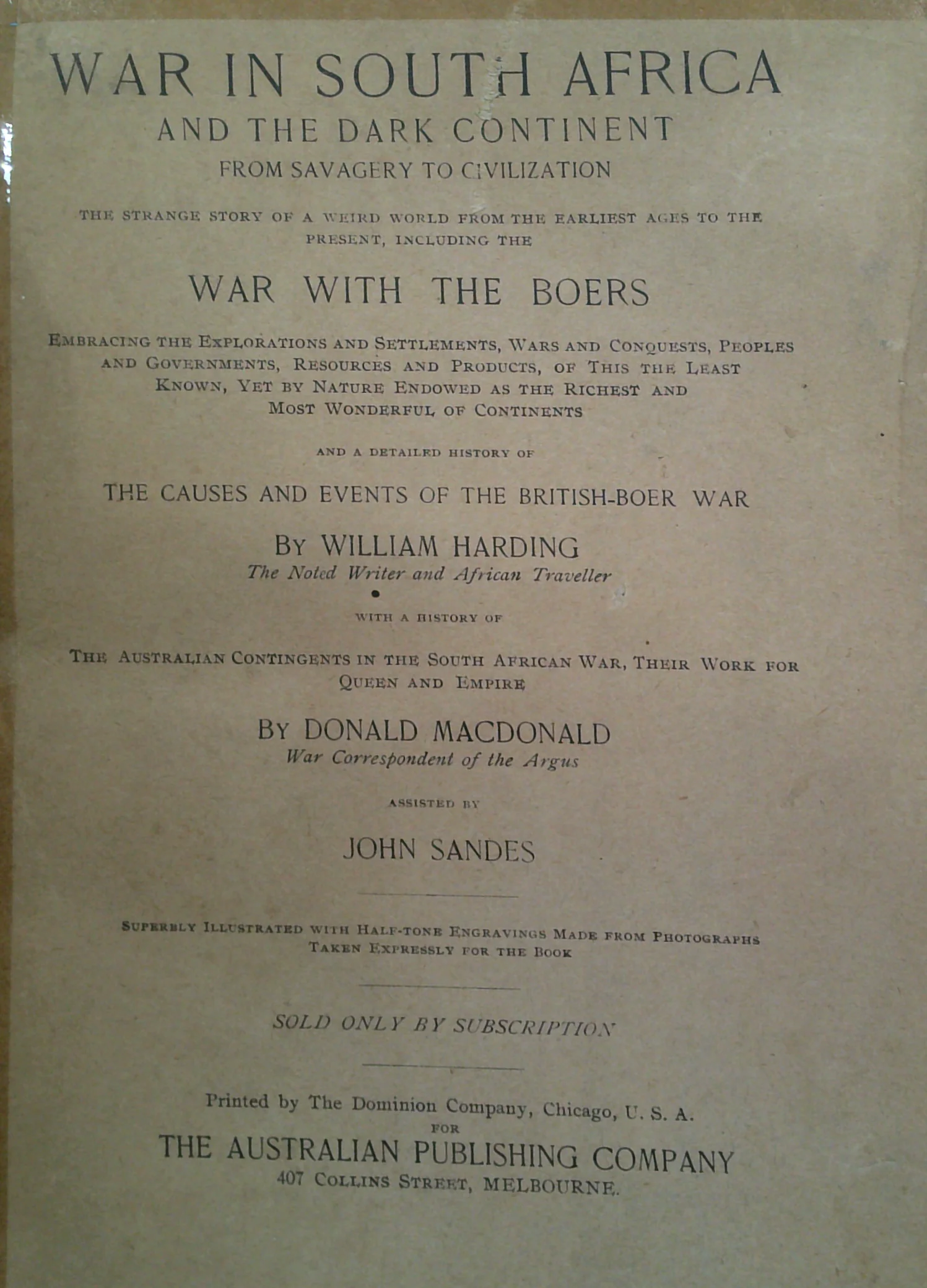 War In South Africa And The Dark Continent: From Savagery To Civilization; War With The Boers: The Causes And Events Of The British-Boer War - Image 2