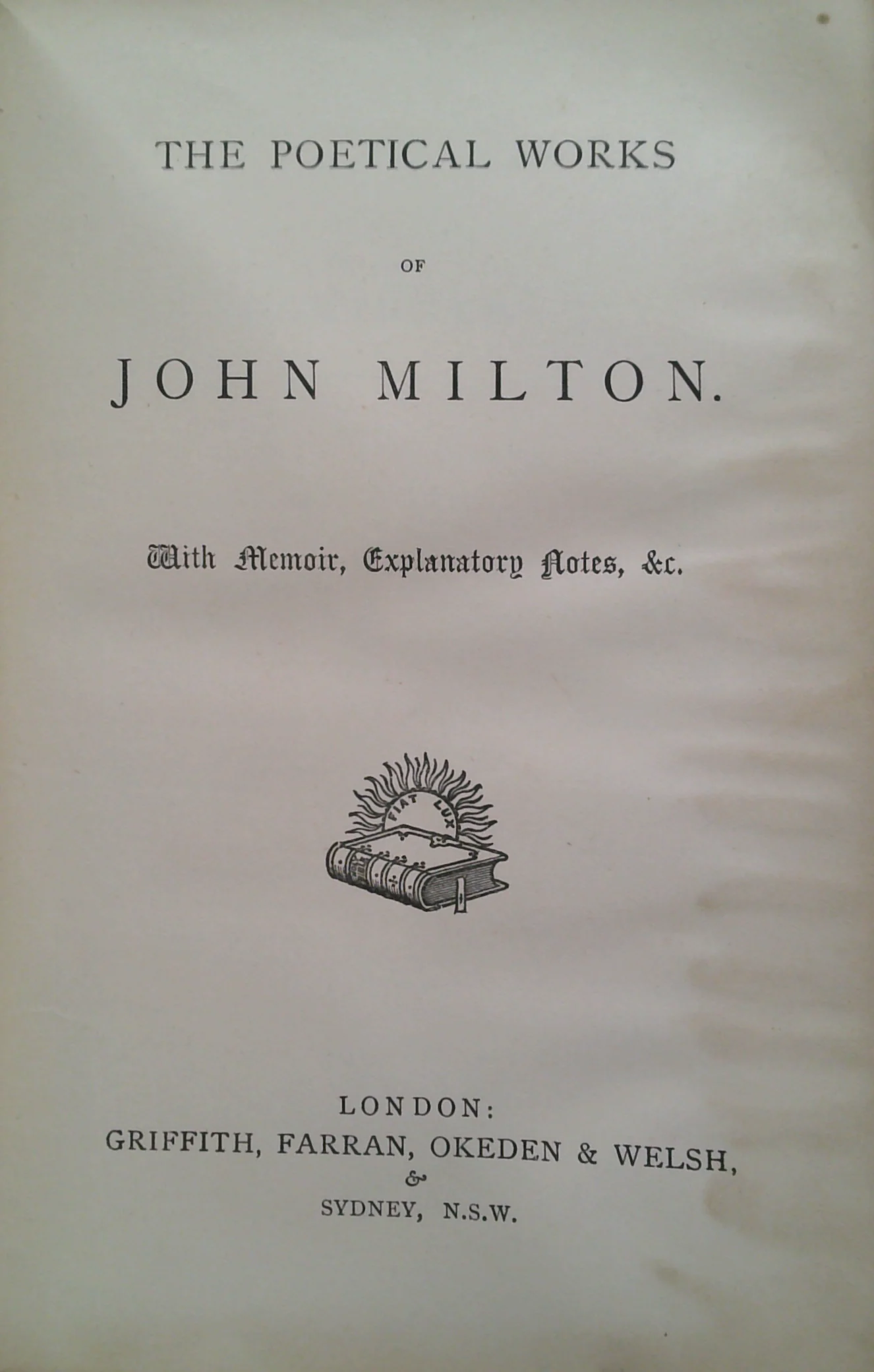 The Poetical Works Of John Milton: With Memoir, Explanatory Notes, &C. - Image 2